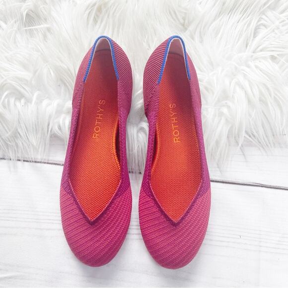 🆕 Rothy’s Women's The Flat in Pomegranate Pop in Pink Size 7 - Picture 7 of 8